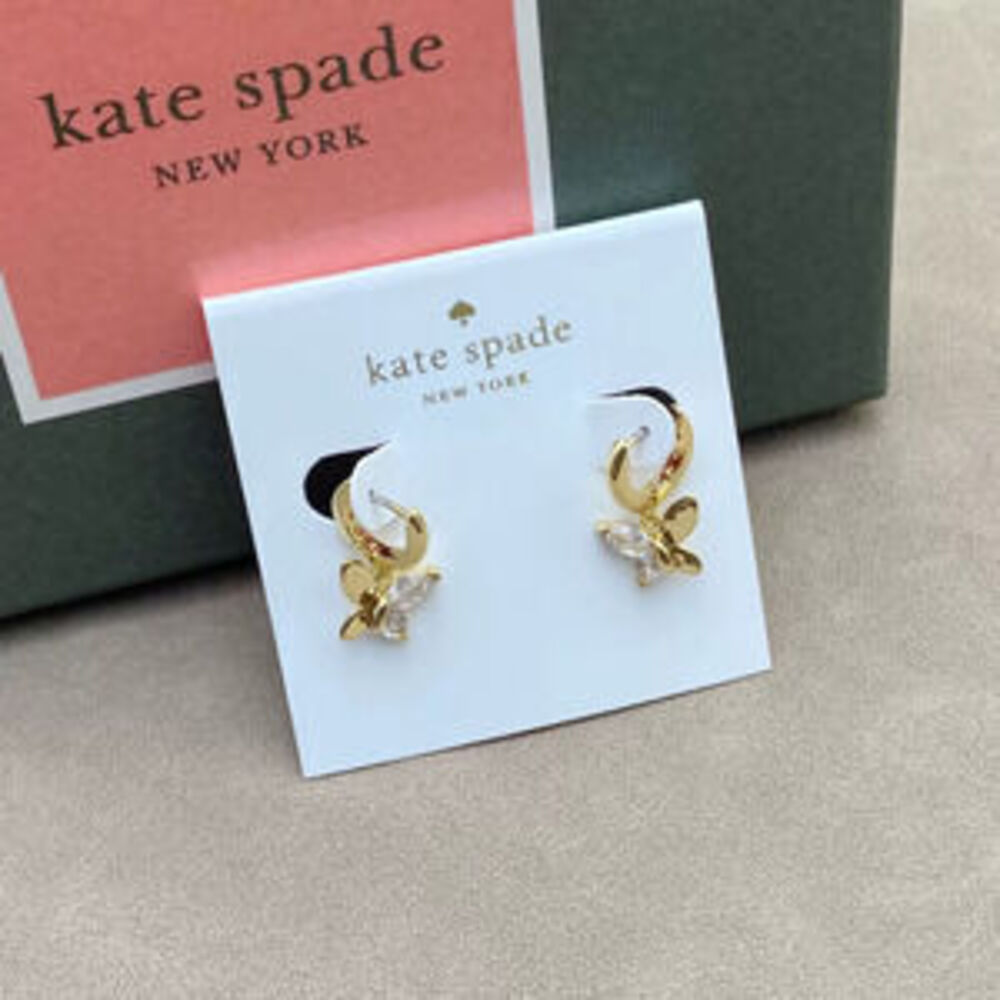kate spade Butterfly CZ Earrings Metal